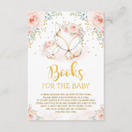 Girl Blush Floral Fox Mommy & Cub Bücher für Baby Begleitkarte