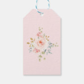 Girl Blush Gold Kaninchen Osterfeiern Gastgeschenk Geschenkanhänger (Rückseite)