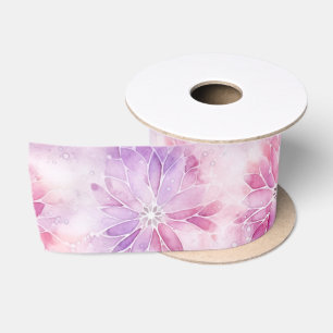 Girl Blush Pink Chic Lavender Floral Geburtstag Satinband