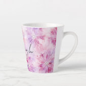 Girl Blush Pink Chic Lavender Floral Milchtasse (Rechts)