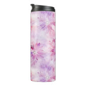 Girl Blush Pink Chic Lavender Floral Thermosbecher (Nach rechts gedreht)
