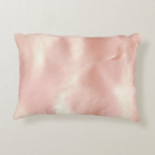 Girl Blush Pink Cream Brown Cowhide Dekokissen (Rückseite)