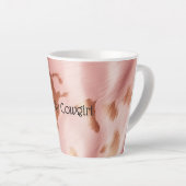 Girl Blush Pink Cream Brown Cowhide Milchtasse (Rechte Ecke)