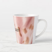 Girl Blush Pink Cream Brown Cowhide Milchtasse (Rechts)