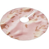 Girl Blush Pink Cream Brown Cowhide Polyester Weihnachtsbaumdecke (Schrägansicht)