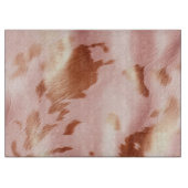 Girl Blush Pink Cream Brown Cowhide Schneidebrett (Vorderseite)