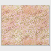 Girl Blush Pink Gefärbte Krawatte Gold Leopard Pri Geschenkpapier (Flach)