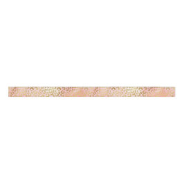 Girl Blush Pink Gefärbte Krawatte Gold Leopard Pri Ripsband