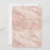 Girl Blush Pink Glam Gold Leopard Print Einladung (Rückseite)