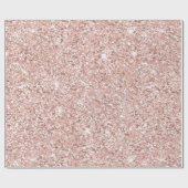 Girl Blush Pink Glitzy Imitats Glitzer Geburtstag Geschenkpapier (Flach)