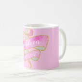 Girl Blush Pink Gold Glitzer Sparkle On, Darling Kaffeetasse (VorderseiteRechts)