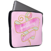 Girl Blush Pink Gold Glitzer Sparkle On, Darling Laptopschutzhülle (Vorne Rechts)