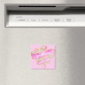 Girl Blush Pink Gold Glitzer Sparkle On, Darling Magnet (In Situ (Geschirrspüler))
