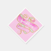 Girl Blush Pink Gold Glitzer Sparkle On, Darling Serviette (Ecke)
