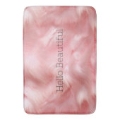 Girl Blush Pink Imitate Fur Wrapping Paper Badematte (Vorderseite Vertikal)
