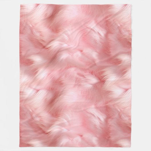 Girl Blush Pink Imitate Fur Wrapping Paper Fleecedecke (Vorderseite)