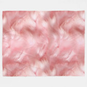 Girl Blush Pink Imitate Fur Wrapping Paper Fleecedecke (Vorderseite (Horizontal))