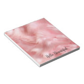Girl Blush Pink Imitate Fur Wrapping Paper Notizblock (angewinkelt)