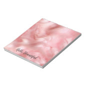 Girl Blush Pink Imitate Fur Wrapping Paper Notizblock (Rotiert)