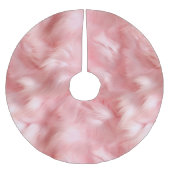 Girl Blush Pink Imitate Fur Wrapping Paper Polyester Weihnachtsbaumdecke (Vorderseite)