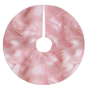 Girl Blush Pink Imitate Fur Wrapping Paper Polyester Weihnachtsbaumdecke