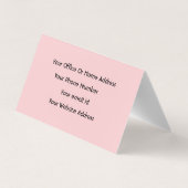 Girl Blush Pink Makeup Artist Salon Modern Visitenkarten (Rückseite)