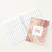 Girl Blush Pink Monogram Personalisiert Ihren Name Notizblock (Innenseite)