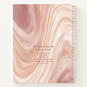 Girl Blush Pink Monogram Personalisiert Ihren Name Notizblock (Rückseite)