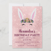 Girl Blush Pink Ostersonne Geburtstagsparty Einladung (Vorderseite)