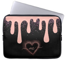 Girl Blush Pink Paint Tropfen Glitzer Mit Monogram