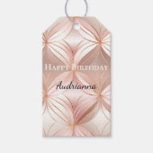 Girl Blush Pink Rose Gold Abstrakt Geschenkanhänger (Vorderseite)