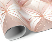 Girl Blush Pink Rose Gold Abstrakt Geschenkpapier (Rolleneckpunkt)