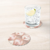 Girl Blush Pink Rose Gold Abstrakt Untersetzer (Vor Ort)