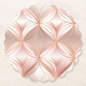 Girl Blush Pink Rose Gold Abstrakt Untersetzer (Vorderseite)