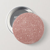 Girl Blush Pink Rose Gold Glitzer Button (Vorne & Hinten)