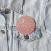 Girl Blush Pink Rose Gold Glitzer Button (Beispiel)