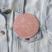 Girl Blush Pink Rose Gold Glitzer Button (Beispiel)