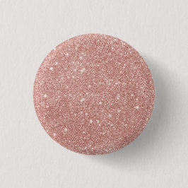 Girl Blush Pink Rose Gold Glitzer Button
