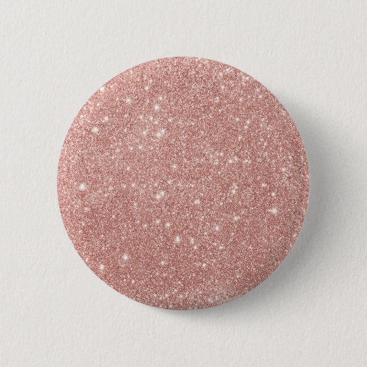 Girl Blush Pink Rose Gold Glitzer Button (Vorderseite)