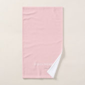 Girl Blush Pink Simple Script Monogram Name Badhandtuch Set (Handtuch)