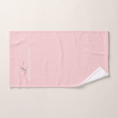 Girl Blush Pink Simple Script Monogram Name Badhandtuch Set (Handtuch)