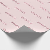 Girl Blush Pink Sparkle Glitzer Quote Geschenkpapier (Ecke)