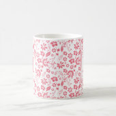Girl Blush Pink Tropische Blume Monogramm Kaffeetasse (Mittel)