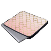 Girl Blush Pink und Gold Mermaid Glitzer Glitzern Laptopschutzhülle (Vorne Knopf)