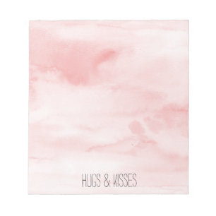 Girl Blush Pink Wasserfarbe Notizblock