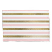 Girl Blush Pink, White and Gold Foil Muster Kissenbezug (Vorderseite)