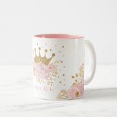 Girl Blush Rosa Königliche Prinzessin Zweifarbige Tasse (VorderseiteRechts)