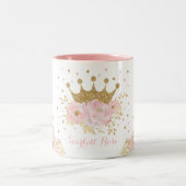 Girl Blush Rosa Königliche Prinzessin Zweifarbige Tasse (Mittel)