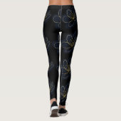 Girl Blush Rose Gold Black Ombre Glitzer Sparkle Leggings (Rückseite)