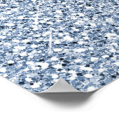 Girl Blush Rose Gold Blue Ombre Glitzer Glitzern Poster (Ecke)